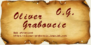 Oliver Grabovčić vizit kartica